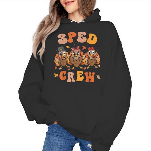 Sped Teacher Crew Thanksgiving Special Education Teacher Women's Hoodie - teacherstshirts.com AU