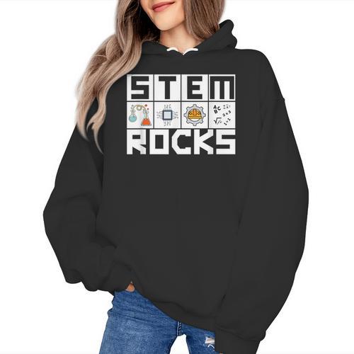 STEM Rocks Science Technology Engineering Math STEM Teacher Women's Hoodie - teacherstshirts.com AU