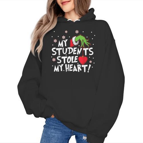 My Students Stole My Heart School Teacher Christmas Men Women Kids Women's Hoodie - teacherstshirts.com AU