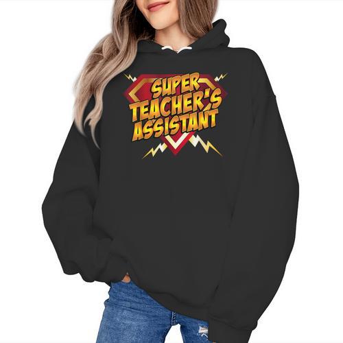 Super Teacher's Assistant Educational Superhero Women's Hoodie - teacherstshirts.com