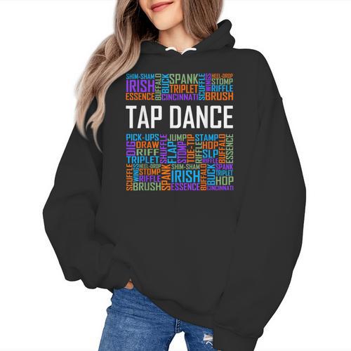 Tap Dance Words Lover Tap Dancer Dancing Teacher Women's Hoodie - teacherstshirts.com CA