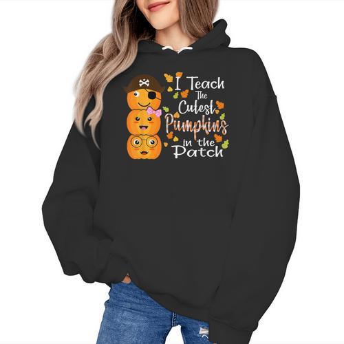 I Teach The Cutest Pumpkins Halloween Shirt For Teachers Women's Hoodie - teacherstshirts.com AU