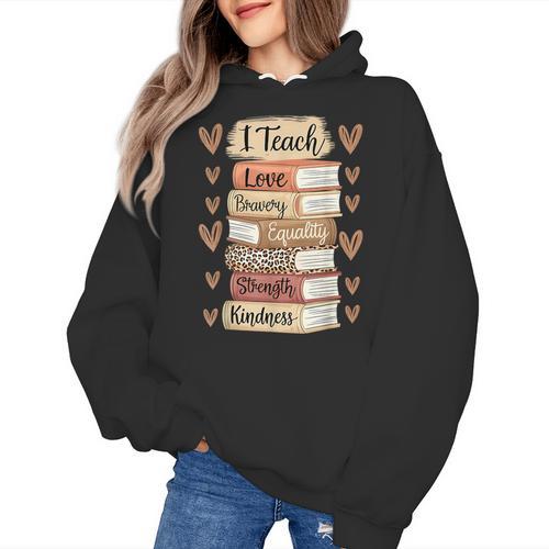 I Teach History Month Black Teacher Melanin Women's Hoodie - teacherstshirts.com CA