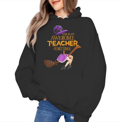 This Is My Teacher Costume Halloween Family Matching Group Women's Hoodie - teacherstshirts.com UK