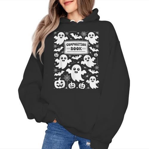 Teacher Halloween Composition Notebook Costume Halloween Women's Hoodie - teacherstshirts.com AU