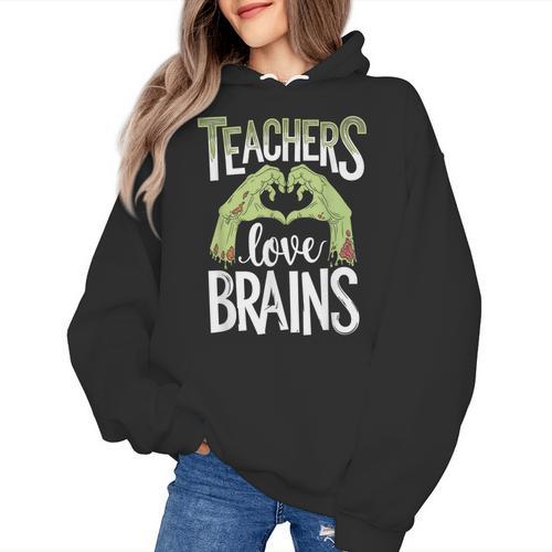 Teachers Love Zombie Teacher Halloween Fun Women's Hoodie - teacherstshirts.com AU