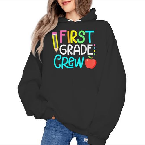 Team 1st Grade Crew Back To School 1st Grade Teacher Kids Women's Hoodie - teacherstshirts.com AU
