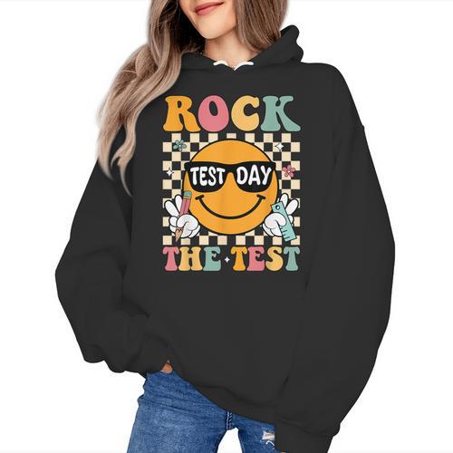 Test Day Rock The Test Teacher Testing Day You Got This Women's Hoodie - teacherstshirts.com DE