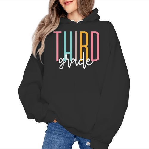 Third Grade Girls Boys Teacher Team 3rd Grade Squad Women's Hoodie - teacherstshirts.com