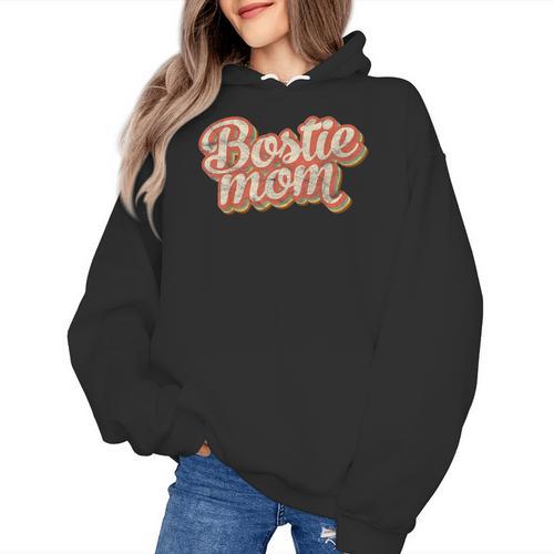 Vintage Boston Terrier Mom Dog Lover Pet Bostie Mama Men Women Girls Kids Women's Hoodie - Bostonterriersmerch.com