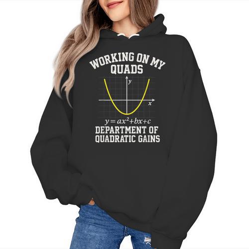 Working On My Quads Algebra Math Gym Teacher Women's Hoodie - teacherstshirts.com