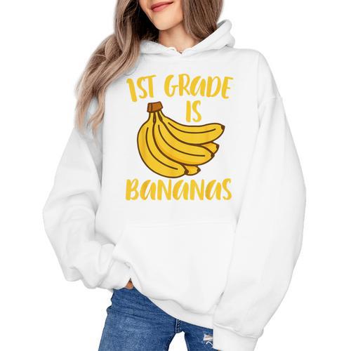 1st Grade Is Bananas Teacher Teaching Back To School Women's Hoodie - teacherstshirts.com AU