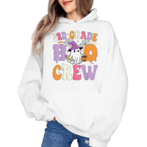 3rd Grade Boo Crew Spooky Third Grade Halloween Teacher Women's Hoodie - teacherstshirts.com DE
