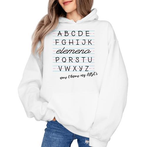ABC Elemeno Shirt Alphabet Kindergarten Preschool Teacher Women's Hoodie - teacherstshirts.com