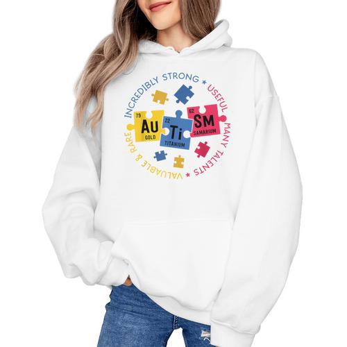 Autism Awareness Shirt Periodic Puzzle Science Teacher Men Women Kids Women's Hoodie - teacherstshirts.com DE
