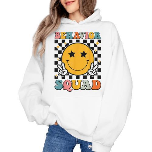 Behavior Squad Specialist Analyst Behavior Teacher Retro Women's Hoodie - teacherstshirts.com