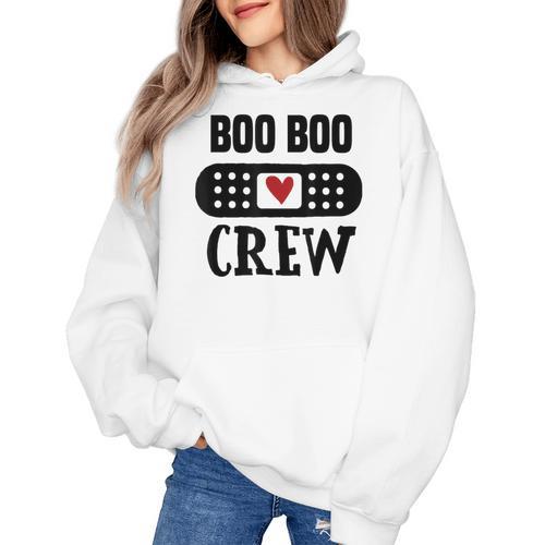 Boo Boo Crew First Aid School Nurse Day Care Teacher Women's Hoodie - teacherstshirts.com AU
