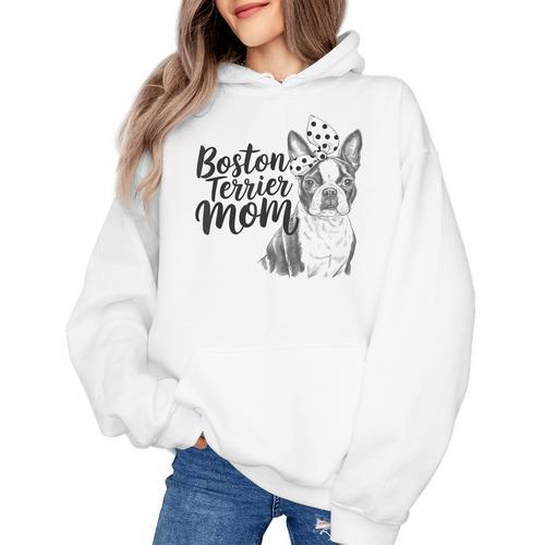 Boston Terrier Dog Bostie Mom Idea For Women Women's Hoodie - Bostonterriersmerch.com