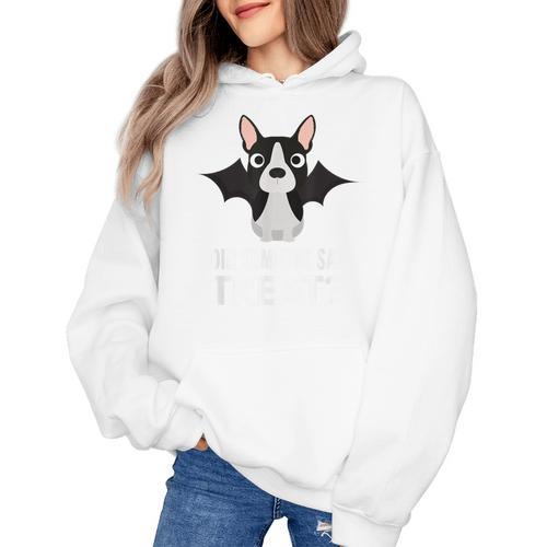 Boston Terrier Halloween Shirt Did Someone Say Treat Women's Hoodie - Bostonterriersmerch.com