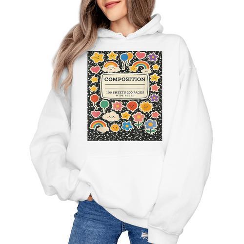 Composition Notebook Costume Teacher Matching Halloween Book Women's Hoodie - teacherstshirts.com AU