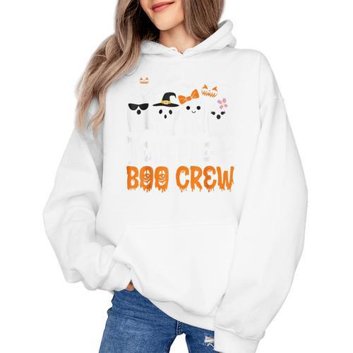 Cute Ghost Team Pre K Boo Crew Halloween Teacher Student Women's Hoodie - teacherstshirts.com AU
