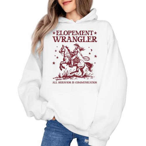 Elopement Wrangler Teacher ABA Behavior Support Cowboy Women's Hoodie - teacherstshirts.com AU