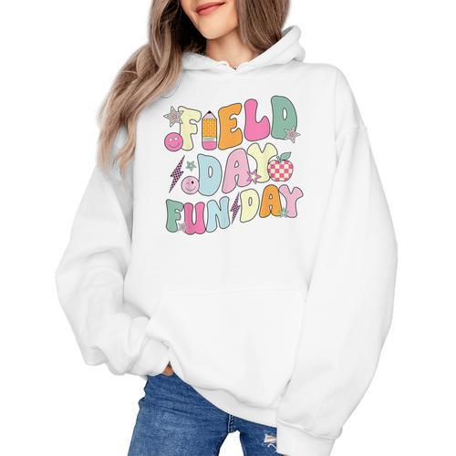 Field Day Fun Day Last Day Of School Teacher Student Women's Hoodie - teacherstshirts.com