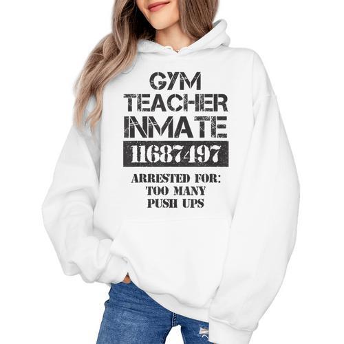 Halloween Gym Teacher Prisoner Costume Women's Hoodie - teacherstshirts.com UK