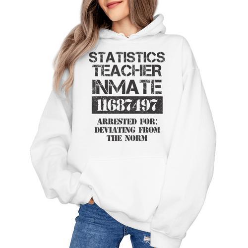 Halloween Statistics Teacher Prisoner Costume Women's Hoodie - teacherstshirts.com
