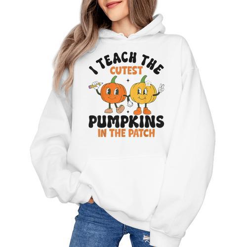 Halloween Teacher I Teach The Cutest Pumpkins In The Patch Women's Hoodie - teacherstshirts.com DE