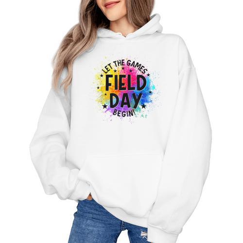 Let The Games Begin Field Day Fun Day Teachers Boys Girls Women's Hoodie - teacherstshirts.com