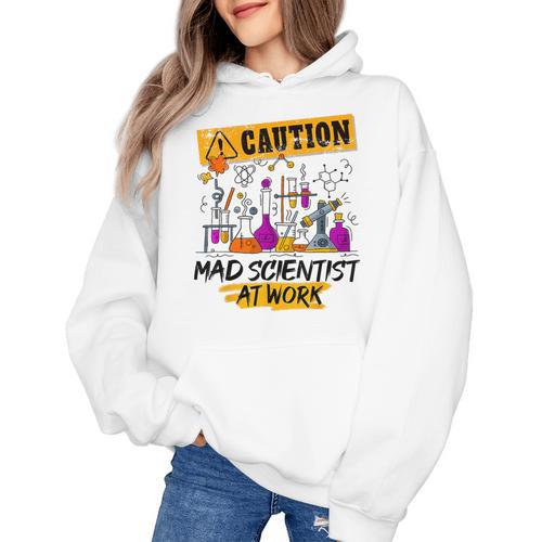 Mad Scientist Halloween Costume Science Teacher Women's Hoodie - teacherstshirts.com UK