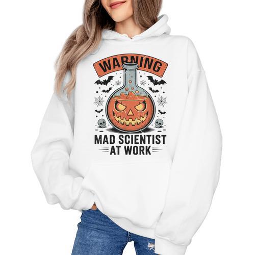 Mad Scientist Pumpkin Science Teacher Halloween Costume Kids Women's Hoodie - teacherstshirts.com UK