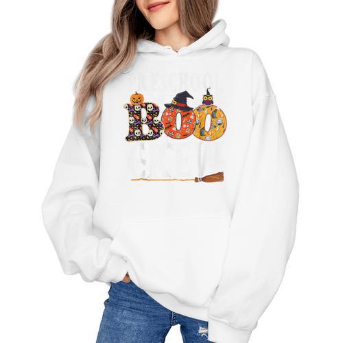 Preschool Boo Crew Teacher Halloween Women's Hoodie - teacherstshirts.com