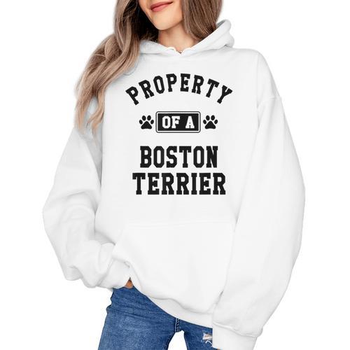 Property Of Boston Terrier Boston Terrier Shirt Women's Hoodie - Bostonterriersmerch.com CA