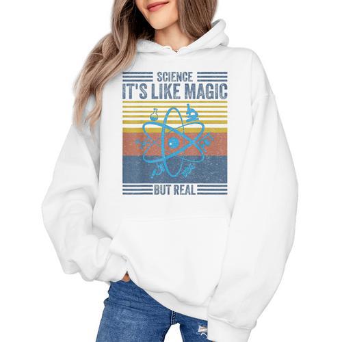 Science It's Like Magic But Real Science Teacher Geek Nerd Women's Hoodie - teacherstshirts.com AU
