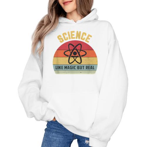 Science Like Magic But Real Science Teacher Graphics Geek Women's Hoodie - teacherstshirts.com AU