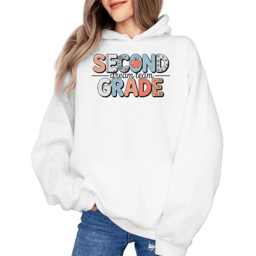 Second Grade Dream Team Back To School 2nd Grade Teacher Women's Hoodie - teacherstshirts.com AU