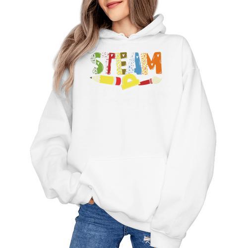 Steam Teacher Science Tech Engineering Arts Maker Women's Hoodie - teacherstshirts.com UK