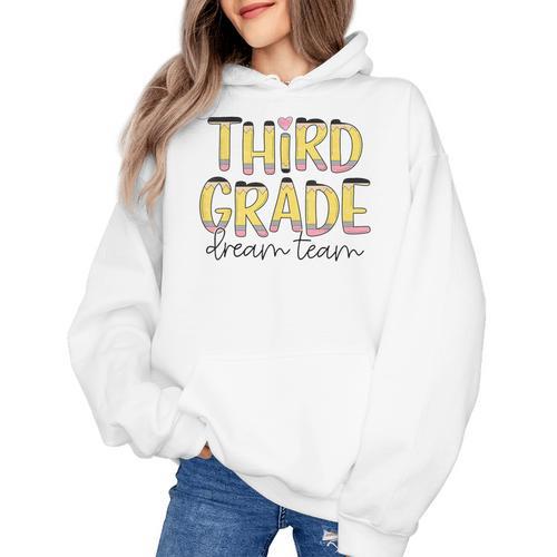 Third Grade Dream Team 3rd Grade Teacher Back To School Kids Women's Hoodie - teacherstshirts.com UK