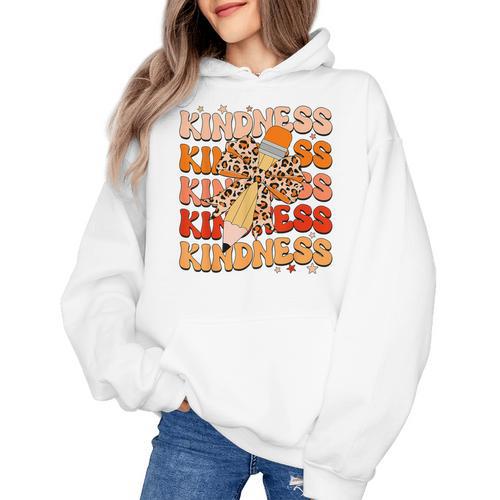 Unity Day Orange Kindness Teacher Bow Anti Bullying Be Kind Women's Hoodie - teacherstshirts.com DE