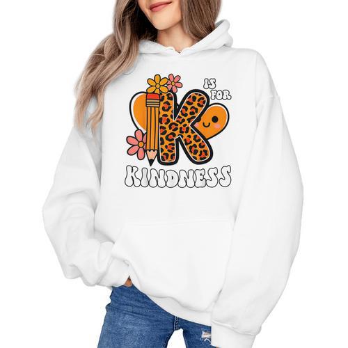 Unity Day Shirt Kindness Orange Teacher Kids Be Kind Women's Hoodie - teacherstshirts.com AU