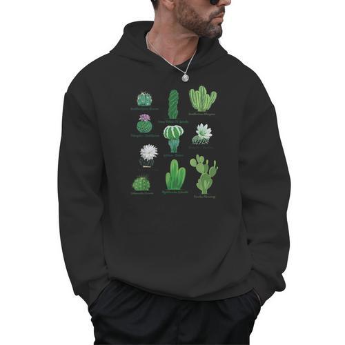 10 Types Of Cactus Succulent Teacher Chart Cactus Lover Tee Men Hoodie - teacherstshirts.com