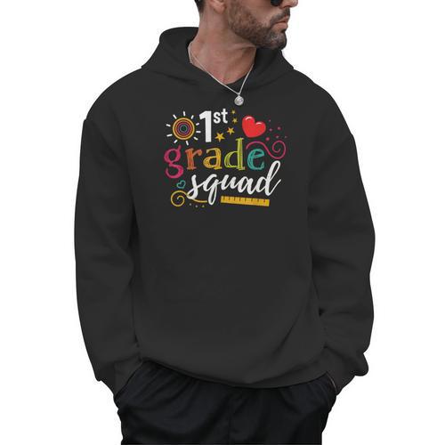 1st First Grade Squad Student Teacher Back To School Men Hoodie - teacherstshirts.com AU