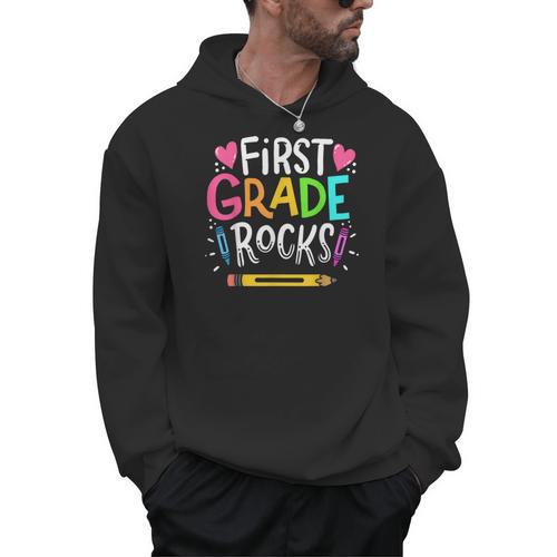 1st Grade Teacher Men Hoodie - teacherstshirts.com