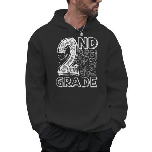 2nd Grade Typography Team 2nd Grade Teacher Back To School Men Hoodie - teacherstshirts.com AU