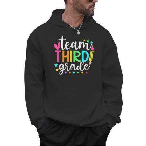 3rd Grade Team Pencil Teacher Student Back To School Girls Men Hoodie - teacherstshirts.com AU