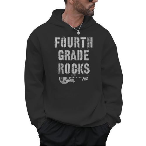 4th GRADE Rocks Teacher Rockstars I Teach Ready To Rock Men Hoodie - teacherstshirts.com CA