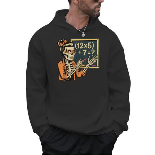 67 Teacher Halloween Skeleton Men Hoodie - teacherstshirts.com UK