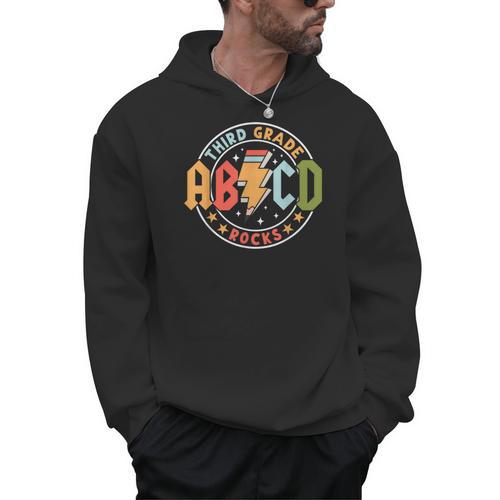 ABCD 3rd Grade Rocks Pencil Lightning Teachers Rock Boys Men Hoodie - teacherstshirts.com AU